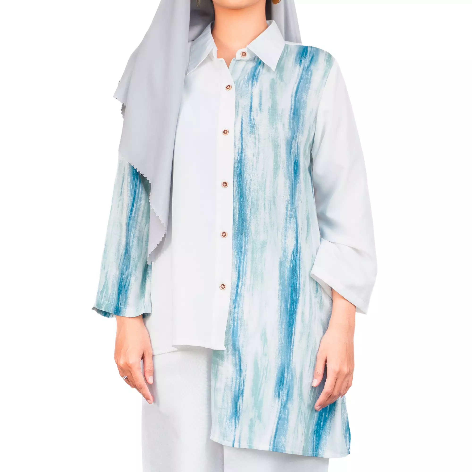 Blouse Batik Wanita - Bhatara Batik Lilian - Atasan Batik Modern Lengan Panjang