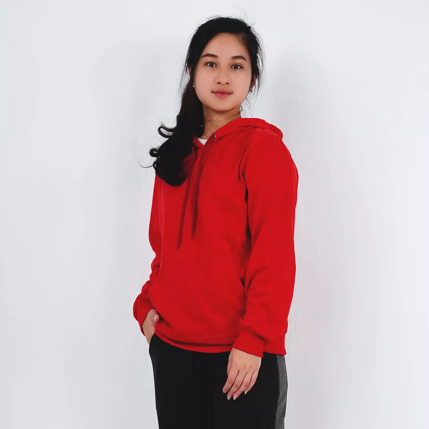 OKECHUKU Ola Sweater Hoodie Wanita Switer Bahan Fleece Basic Fashion