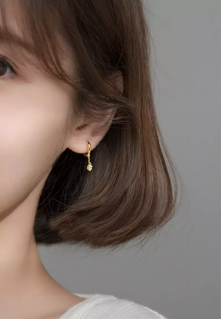 9ct Rose Gold Diamond Circle Stud Earrings - 10pts Per Pair - D7853 - Foto 11