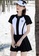 A-IN GIRLS black and white Fashionable Sports One Piece Swimsuit D6154USDEA34DBGS_2