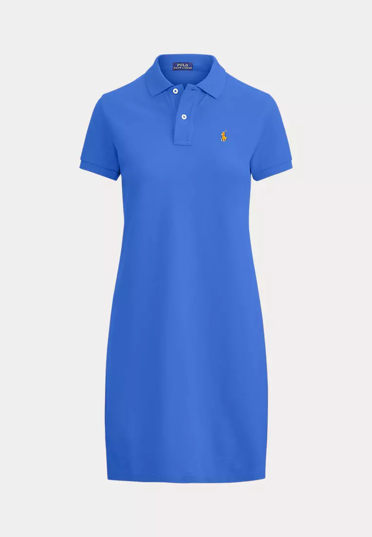 Cotton Mesh Polo Dress