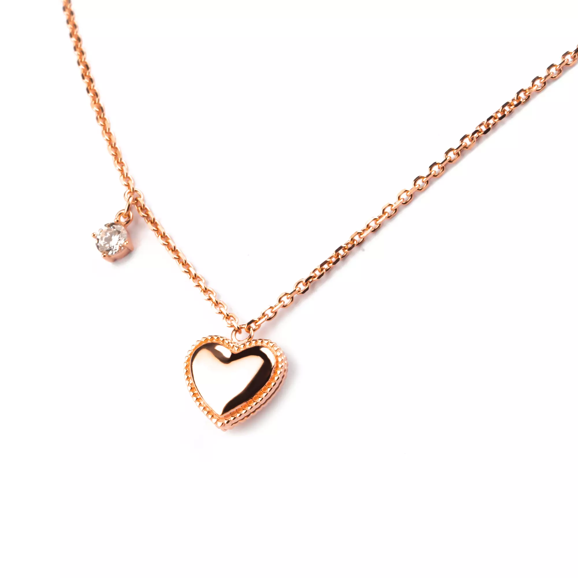 Kalung Serut Emas 7k - Hearty Gold Necklace - Bubbly Collection - Juene Jewelry