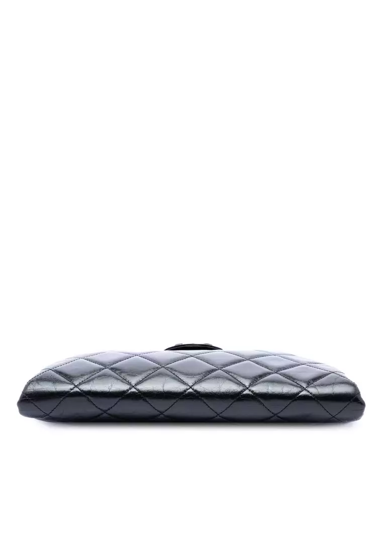 Pre-Loved Chanel Quilted Glazed Calfskin Coco Pleats Chain Clutch