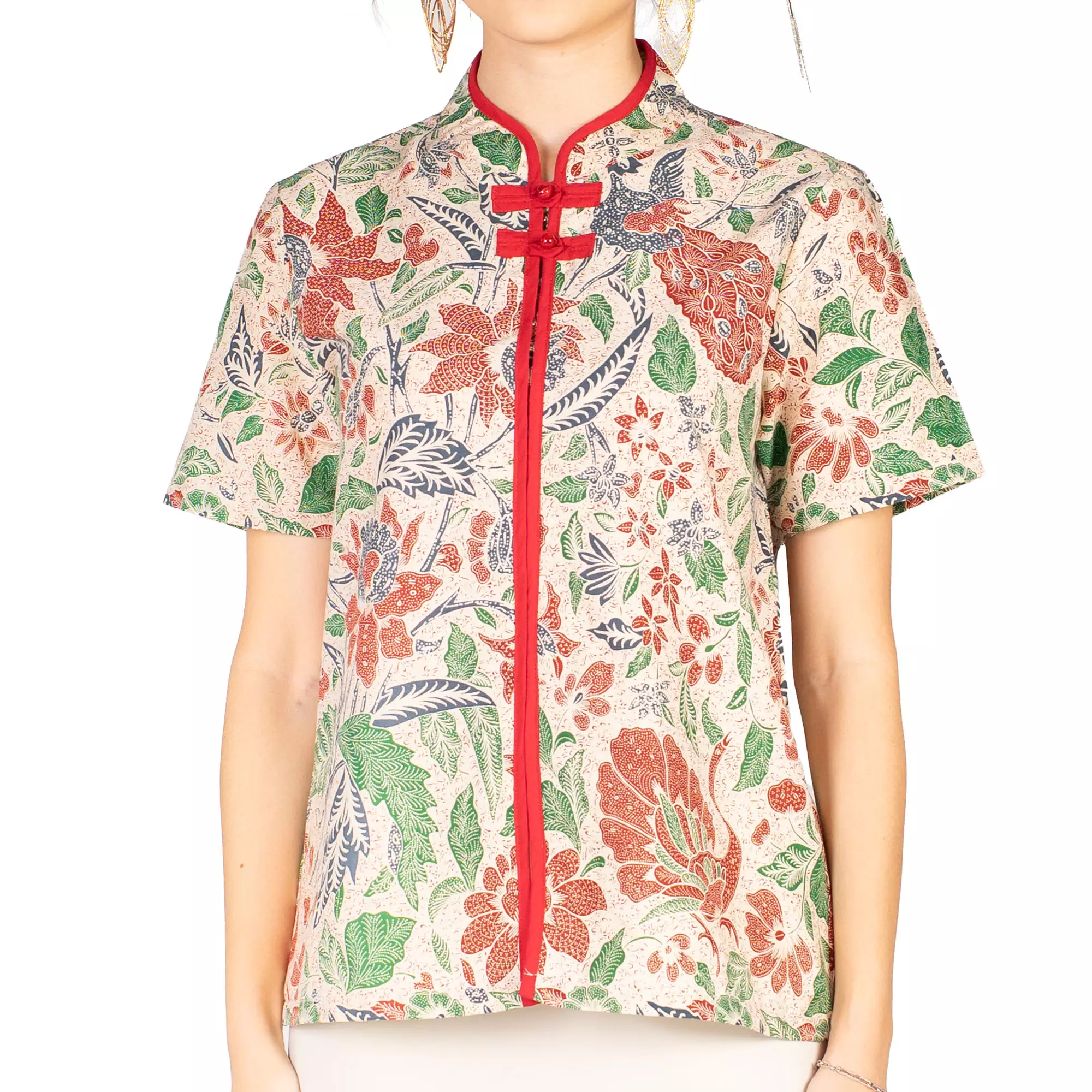 Blouse Batik Wanita - Atasan Batik - Bhatara Batik Empress - Baju Batik Modern Lengan Pendek