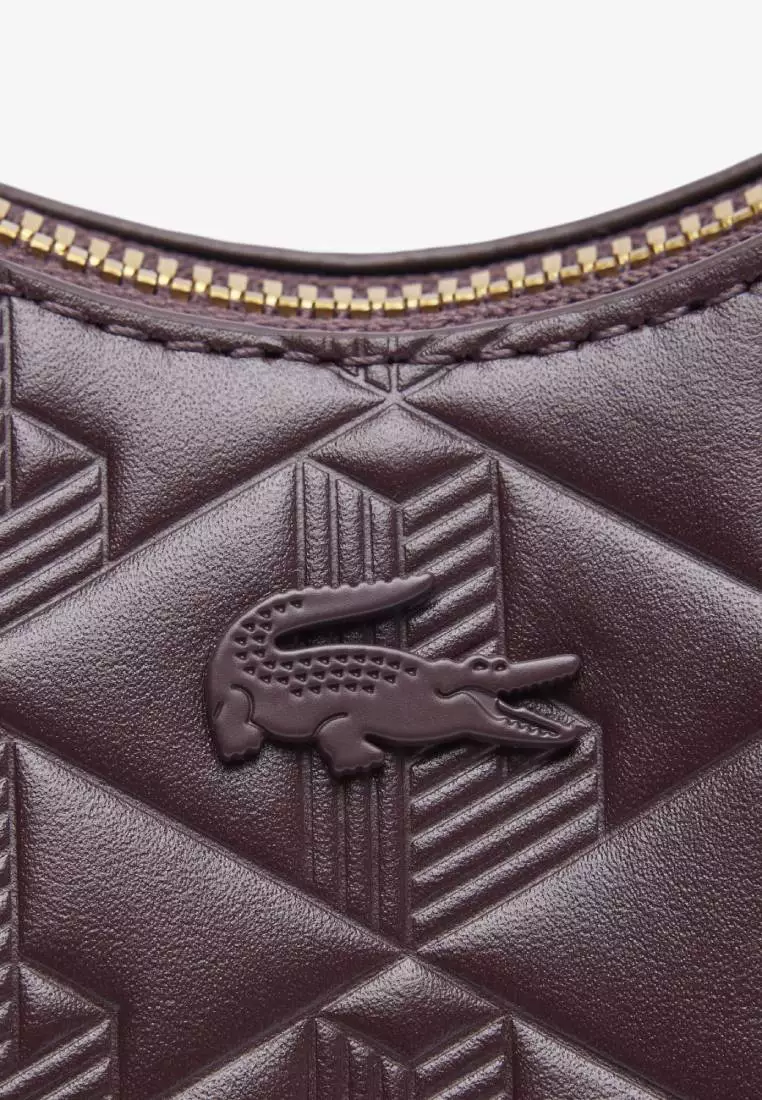 Buy Lacoste Maheki Embossed Leather Half Moon Purse 2026 Online