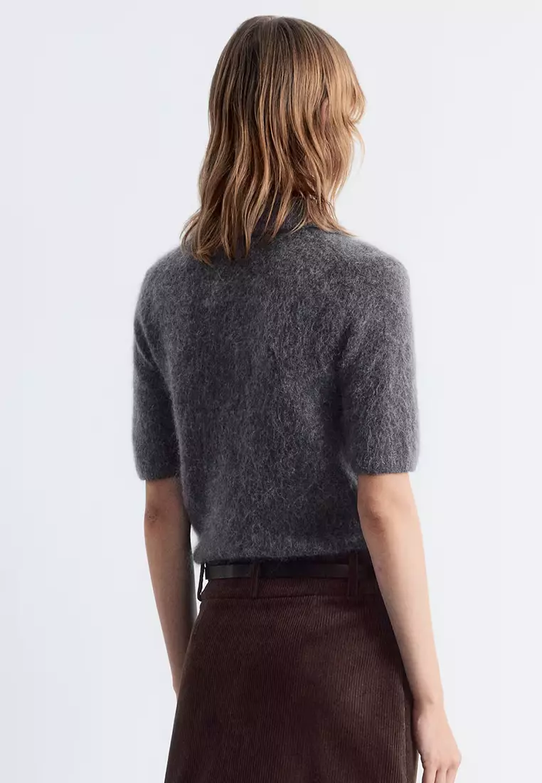 Brushed Knit Polo T-Shirt