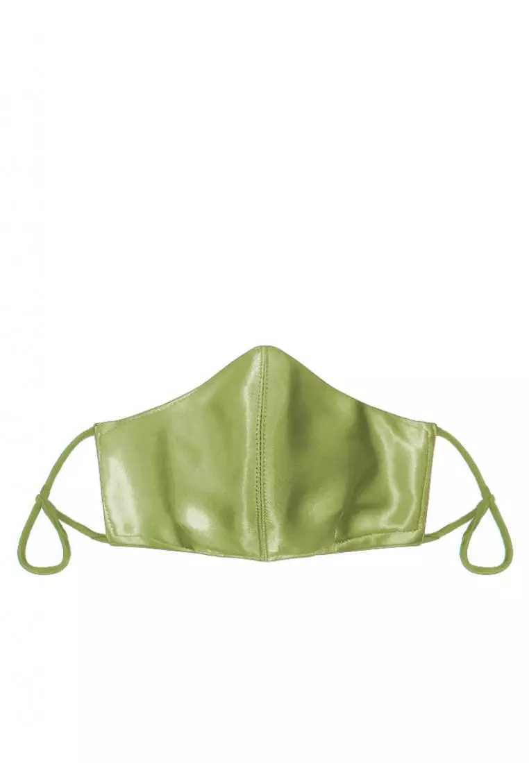 Buy Chain 1 Piece Sage Green Satin Reusable Mask 2024 Online ZALORA
