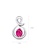 LAZO DIAMOND white and red LAZO DIAMOND Infinity Loop Ruby Pendant in 9k White Gold 9D28EAC988F6CDGS_2