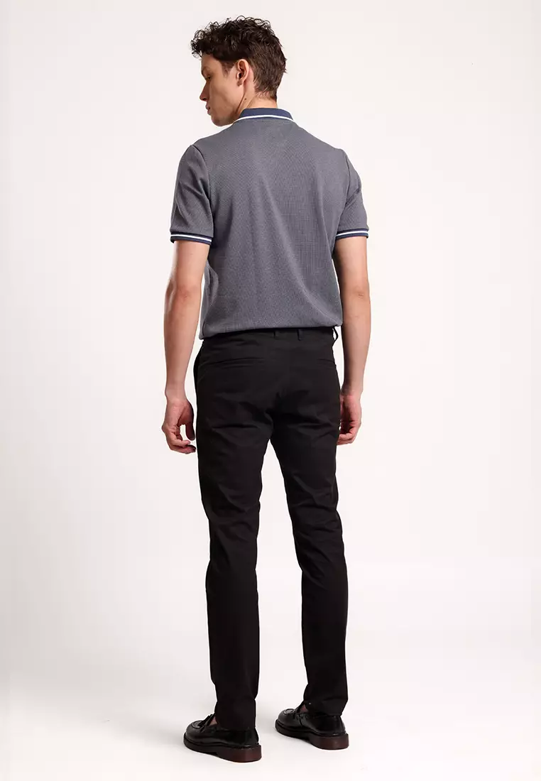 MANZONE - Polo Shirt Lengan Pendek Pria Jinjo 05 Slim Fit - Navy Warna NAVY