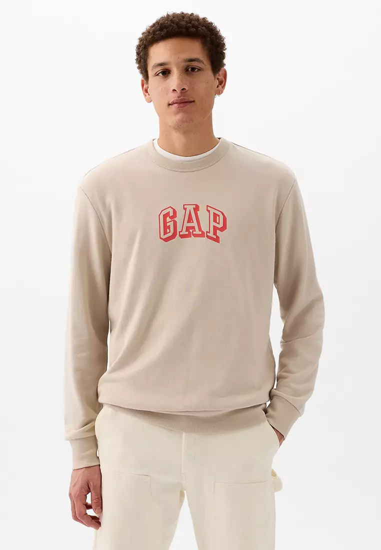 Gap logo fleece crewneck sweatshirt sales