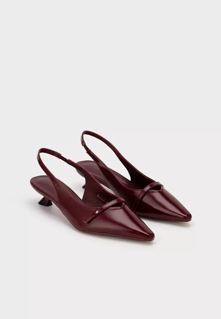 POINTED TOE SLINGBACK SPRAY HEEL