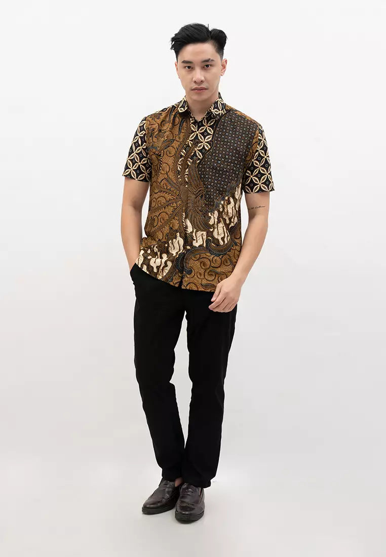 Hadinata Batik Pria Kemeja Pendek Manggala Maharani