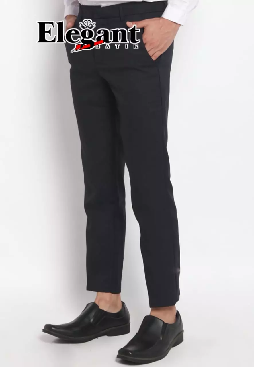 Celana Kain | Celana Kantor Panjang Pria Formal Navy