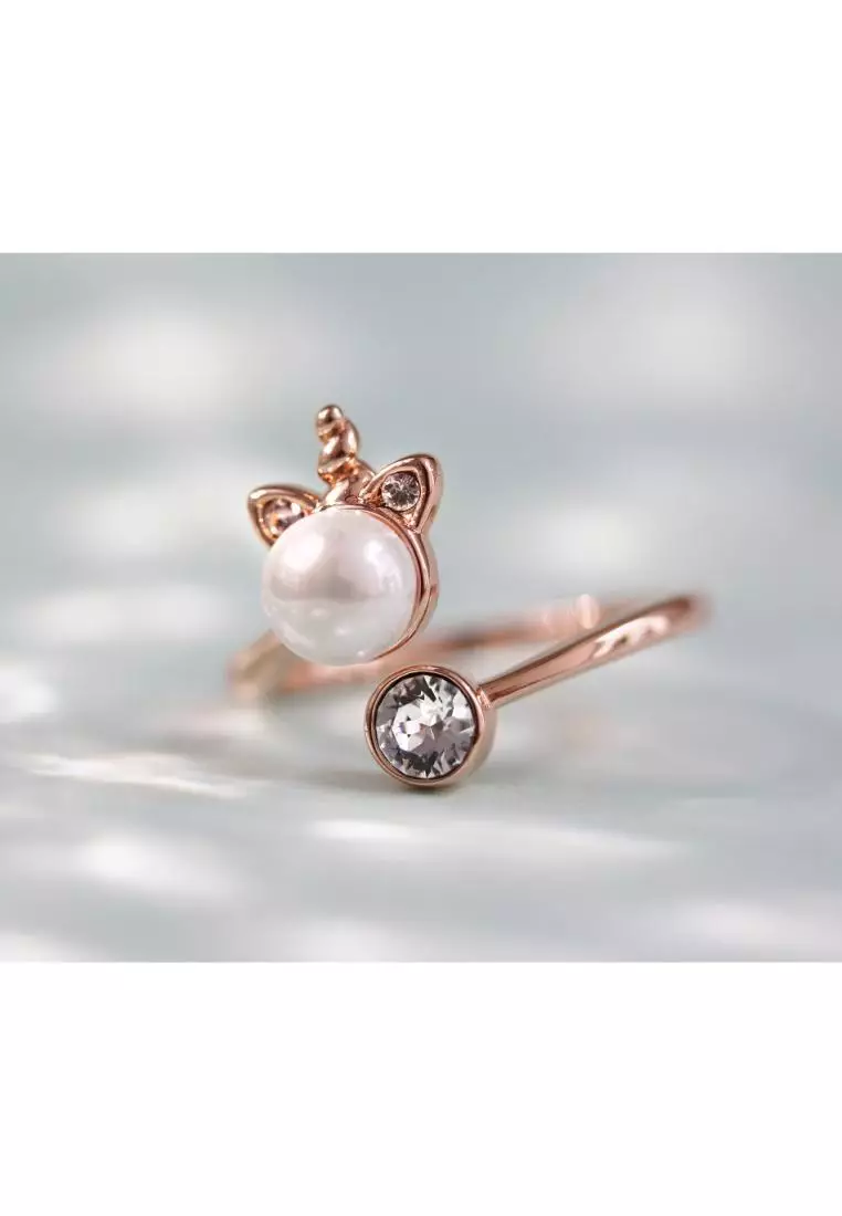 Unicorn Pearl Ring RG - Cincin Crystal Swarovski by Her Jewellery