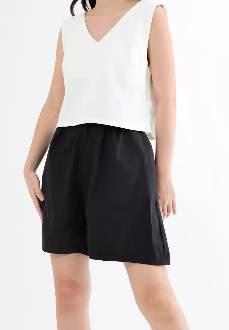 Plus Size Short Pants Ha Rin Black