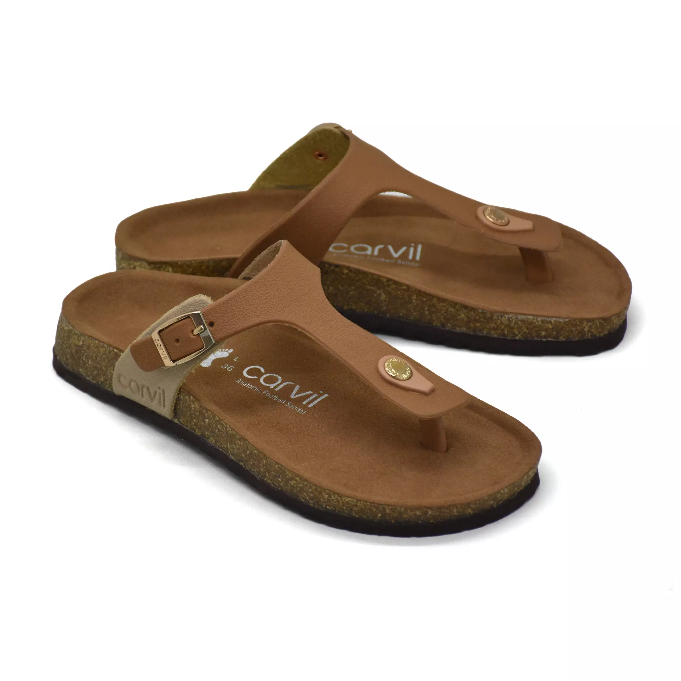 Carvil Sandal Wanita Callista-01 L Tan/Beige