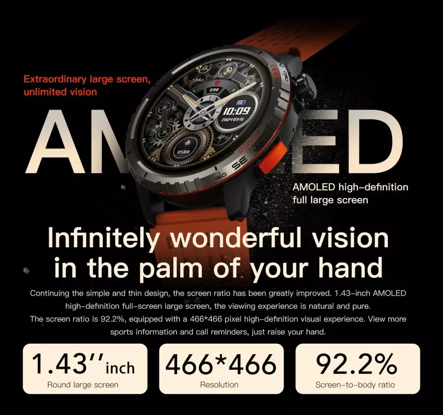 Peje G11 Hitam Smart Watch Amoled 