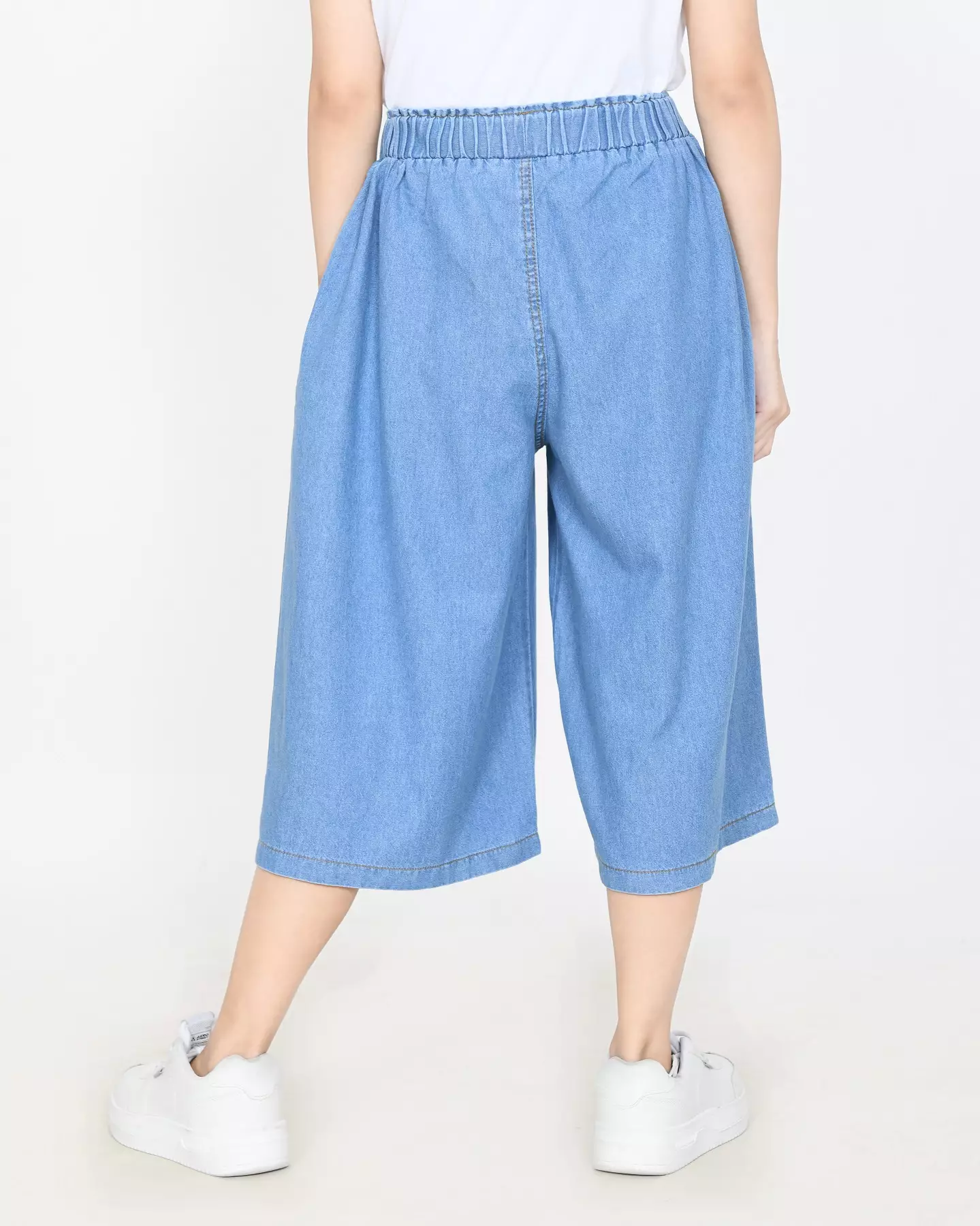 Diana Celana Kulot Denim 3/4 Wanita LIGHT BLUE