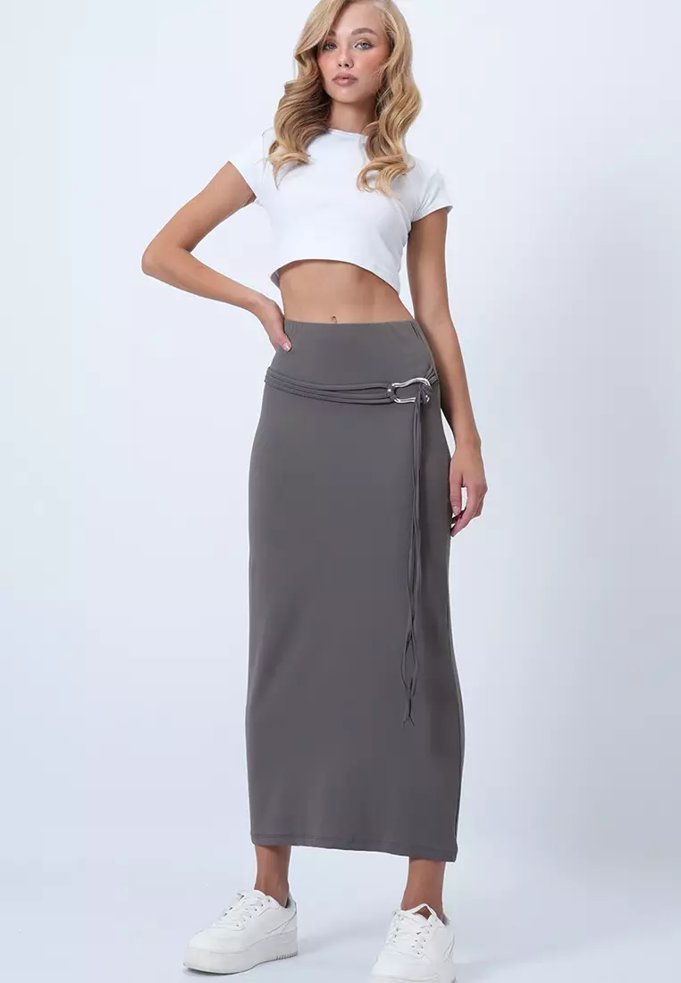 High Waist Midi Skirt