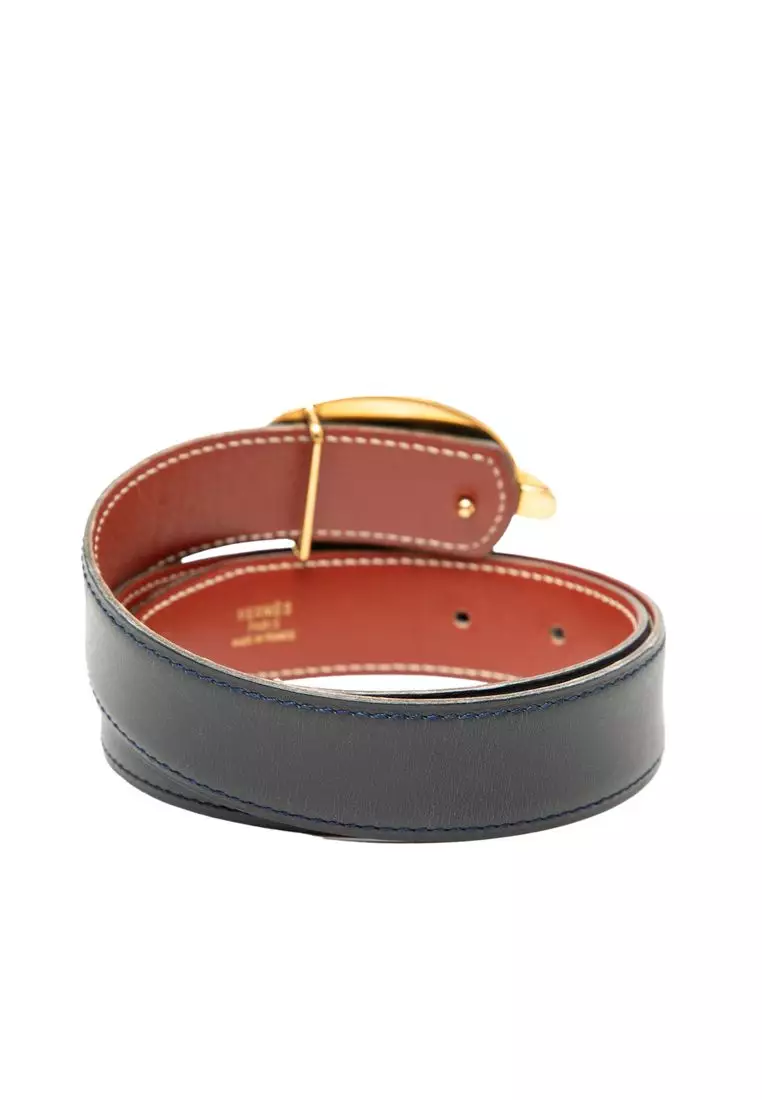 Hermes Vintage Chaine D\'ancre Buckle Reversible Belt Hermes 1996 Silver Tone Chain d main image 4