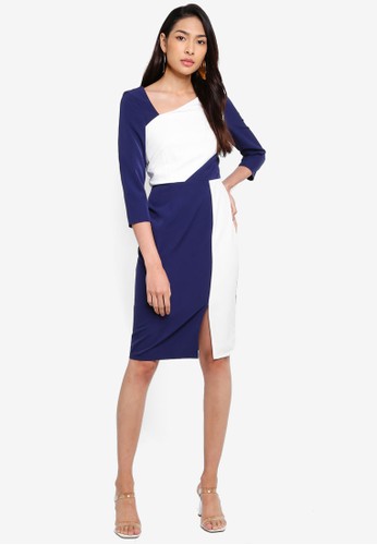 Jual Paper Dolls Hurley Navy And White Colour Block Dress Original