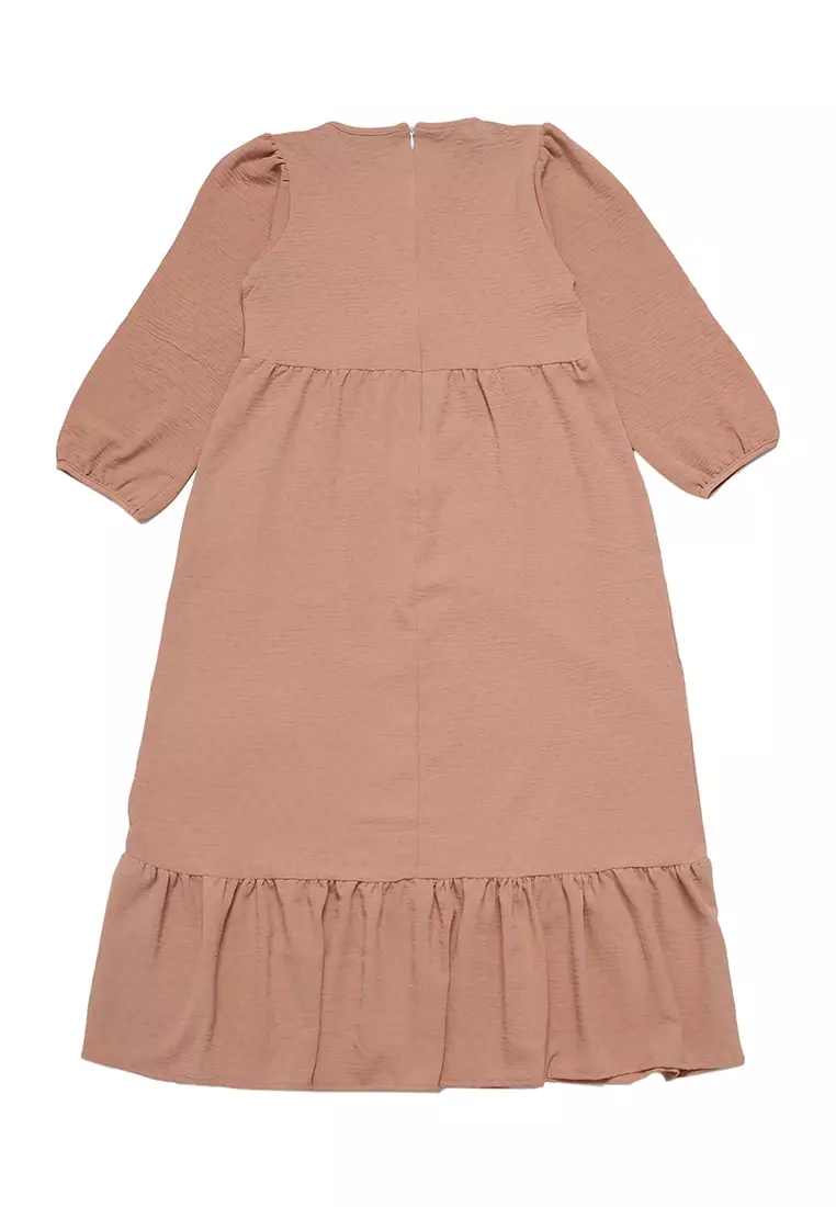 Baju Gamis Anak Perempuan Putik Bunga Mocca - ADORABLE