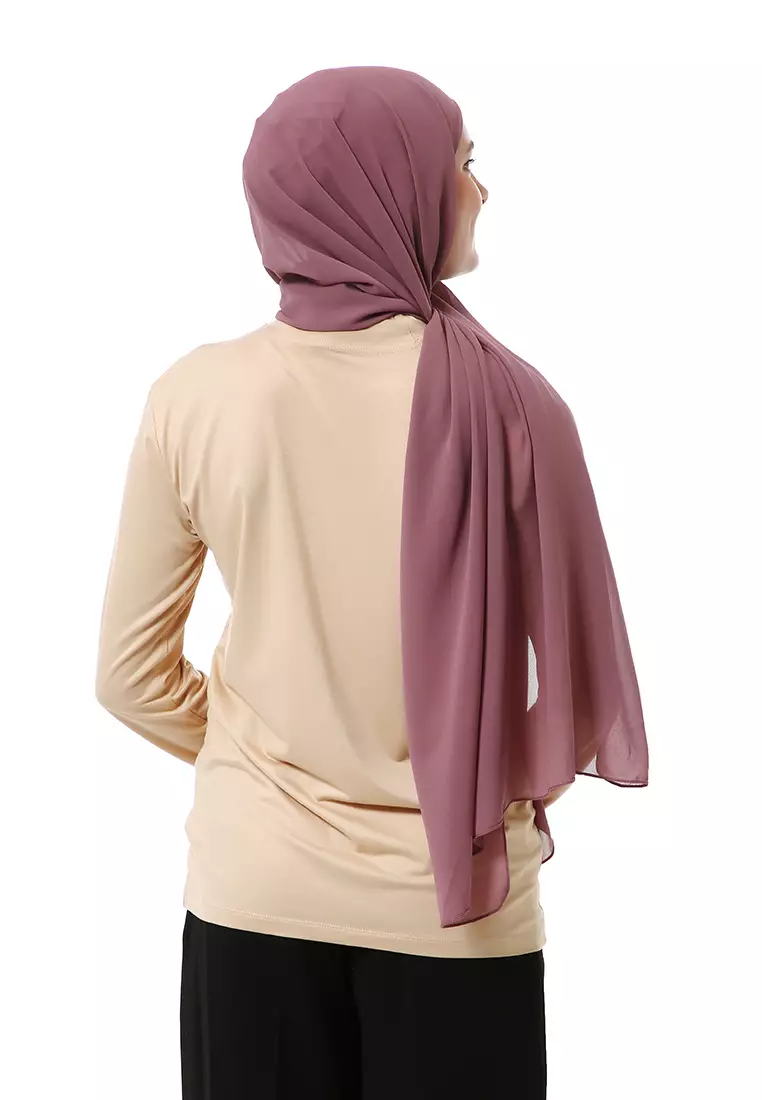 Zhalika Phasmina Motif Polos High Premium Quality - Rosewood