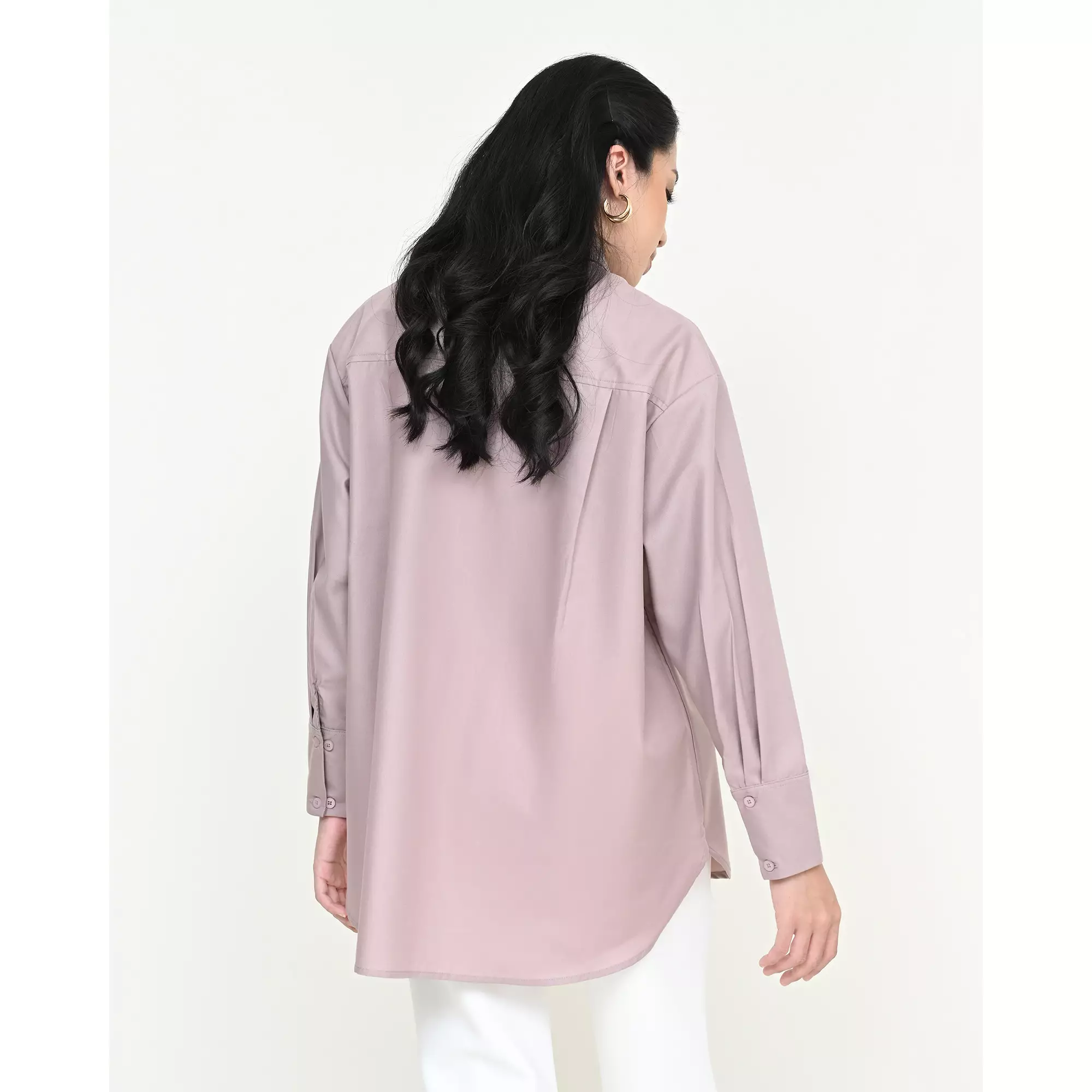 Geulis.id PIPER SHIRT / KEMEJA OVERSIZE WANITA - BLUSHPINK