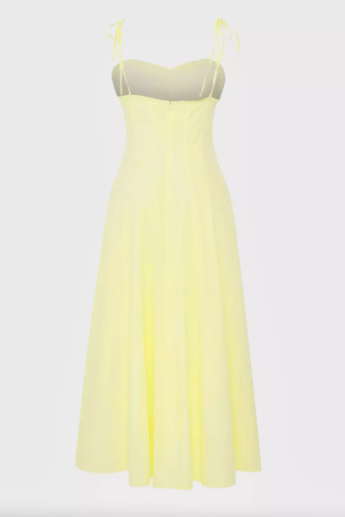 Yellow Waist Opening Maxi Dress