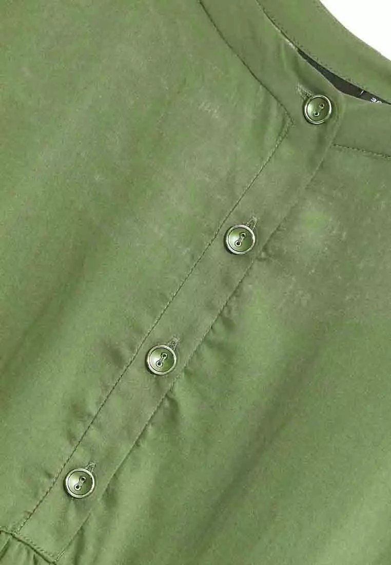 Mid Length Babydoll Green Top