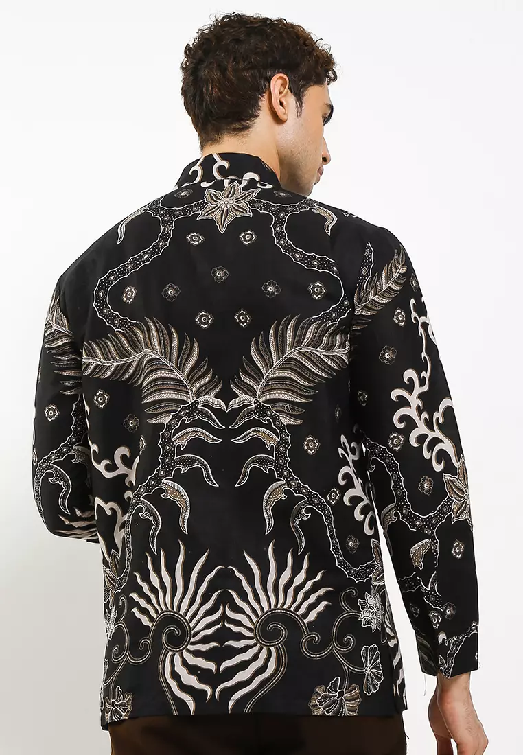 Akssa Kemeja Batik Exclusive Premium Pria Casual Modern Lengan Panjang