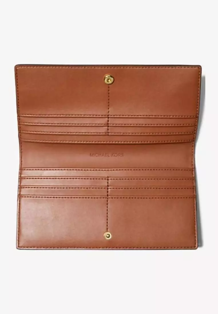 Jual MICHAEL KORS Michael Kors Reed Large Logo Wallet Brown Original ...
