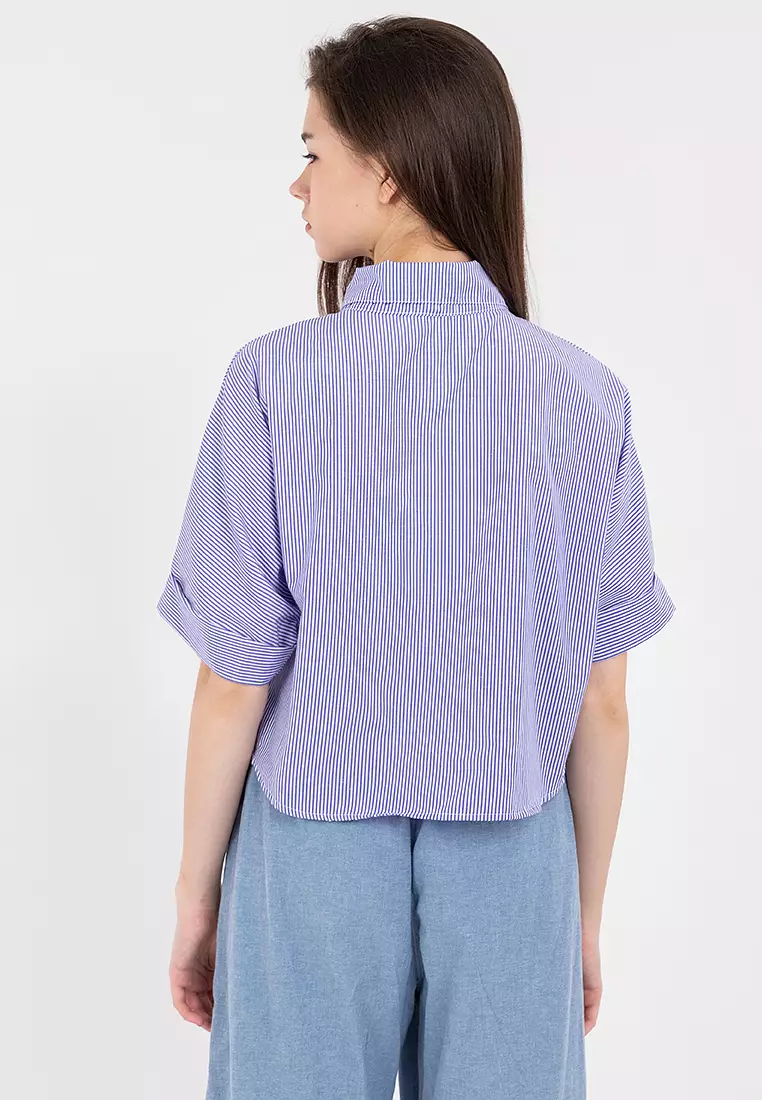 Cassandra Crop Polo Top