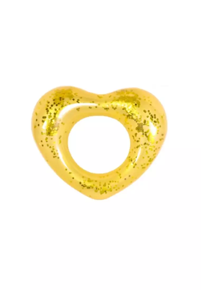 Buy Sunclub Inflatable Glitter Gold Heart Ring 2025 Online | ZALORA ...