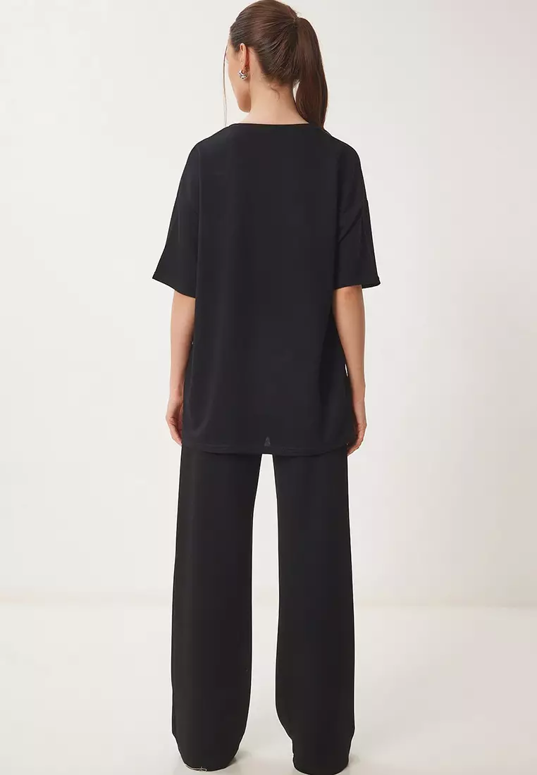 Crew Neck Knitted Bottom-Top Suit