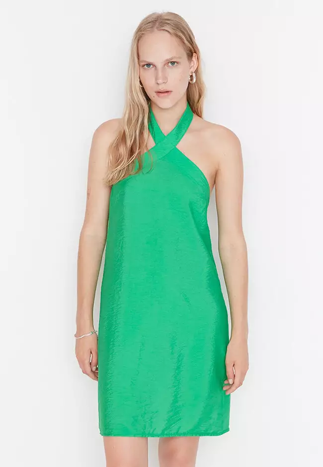 Trendyol Halter Neck Dress 2024, Buy Trendyol Online