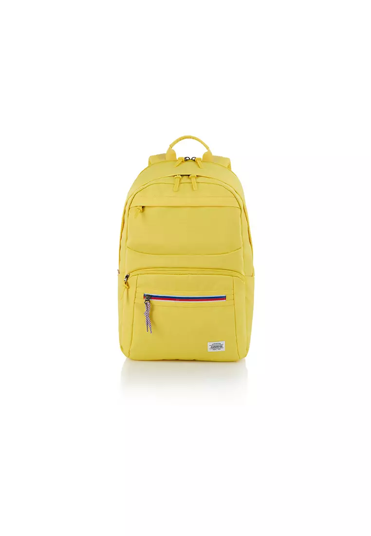 American tourister cheap backpack yellow