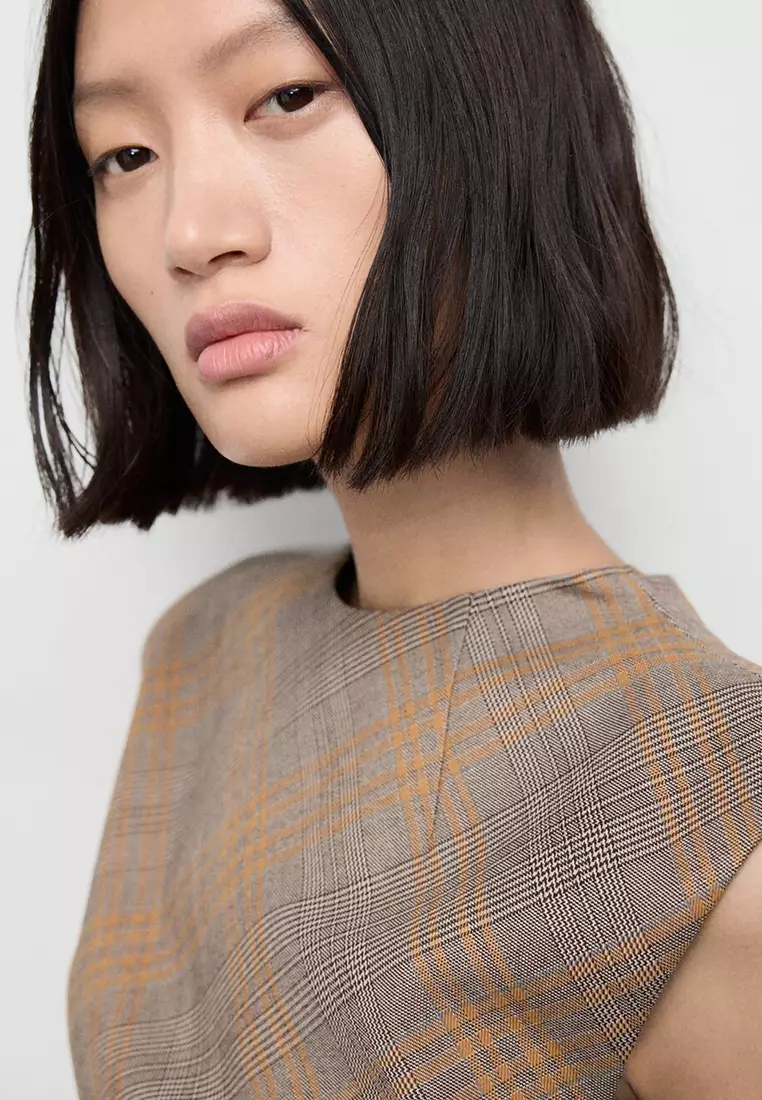 Buy Mango Fitted Check Top 2025 Online | ZALORA Philippines