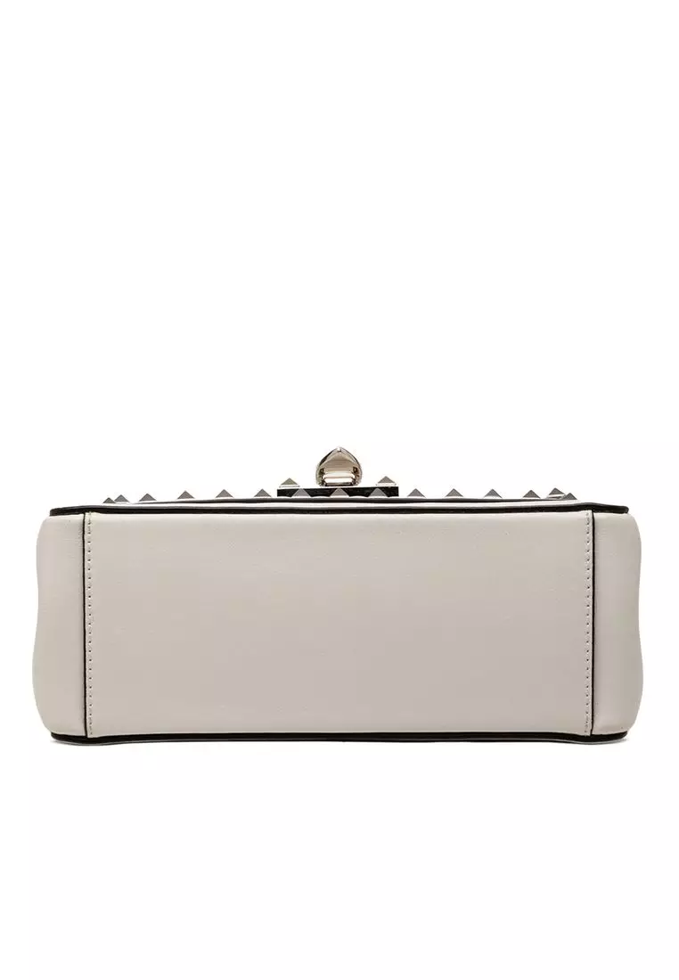 Pre-Loved Valentino Leather Rockstud Flip Lock Crossbody