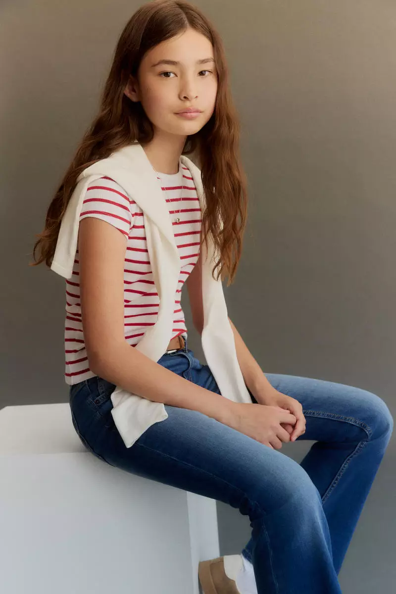 Flared Leg Low Jeans