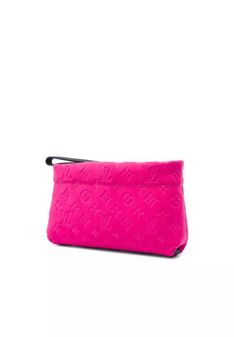 Pre-Loved Louis Vuitton Monogram Embossed Neoprene Scuba Clutch