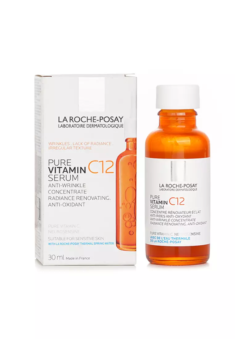 LA ROCHE POSAY - Pure Vitamin C12 Serum Anti Wrinkle Concentrate, Radiance Renovating, Anti-oxidant 30ml
