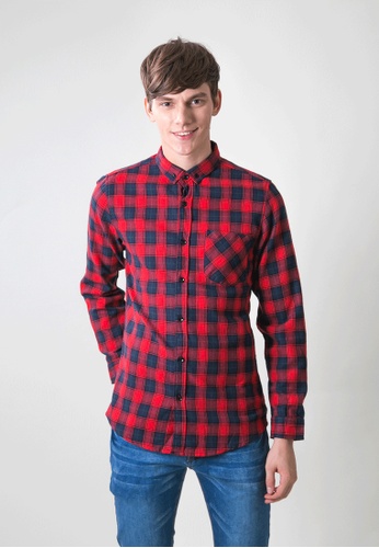 Buy Drum Casual Check Shirt Red Online Zalora Malaysia