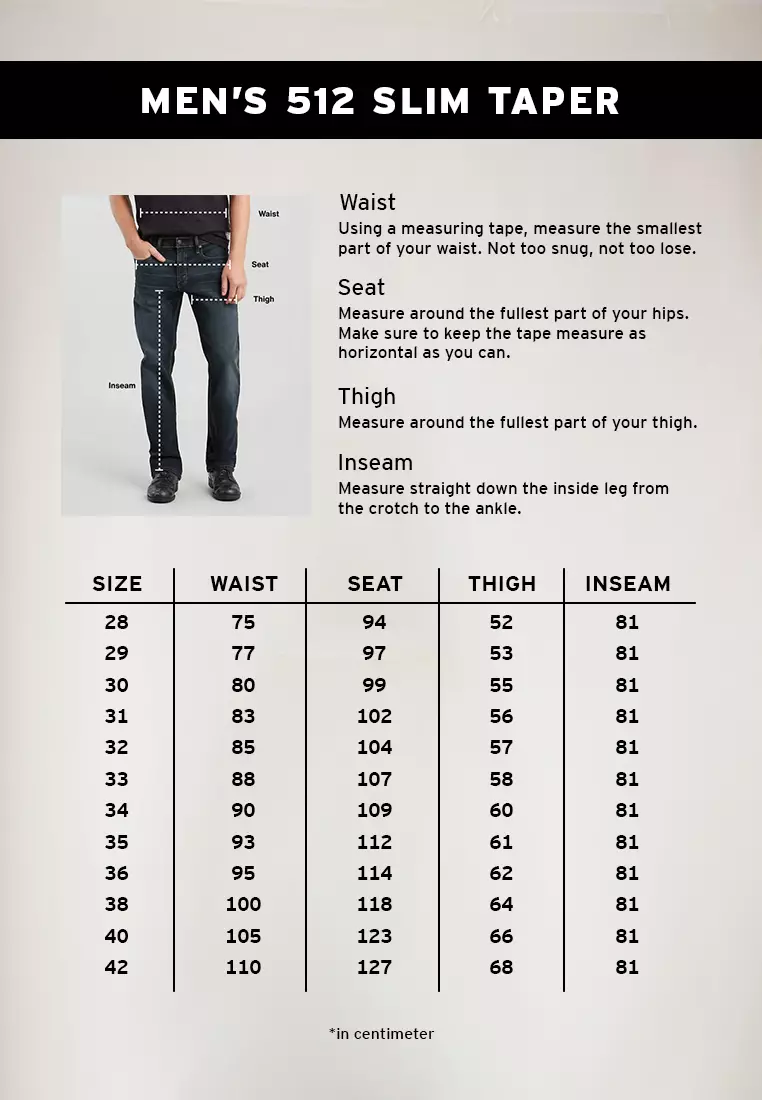 Levis 512 fit guide clearance