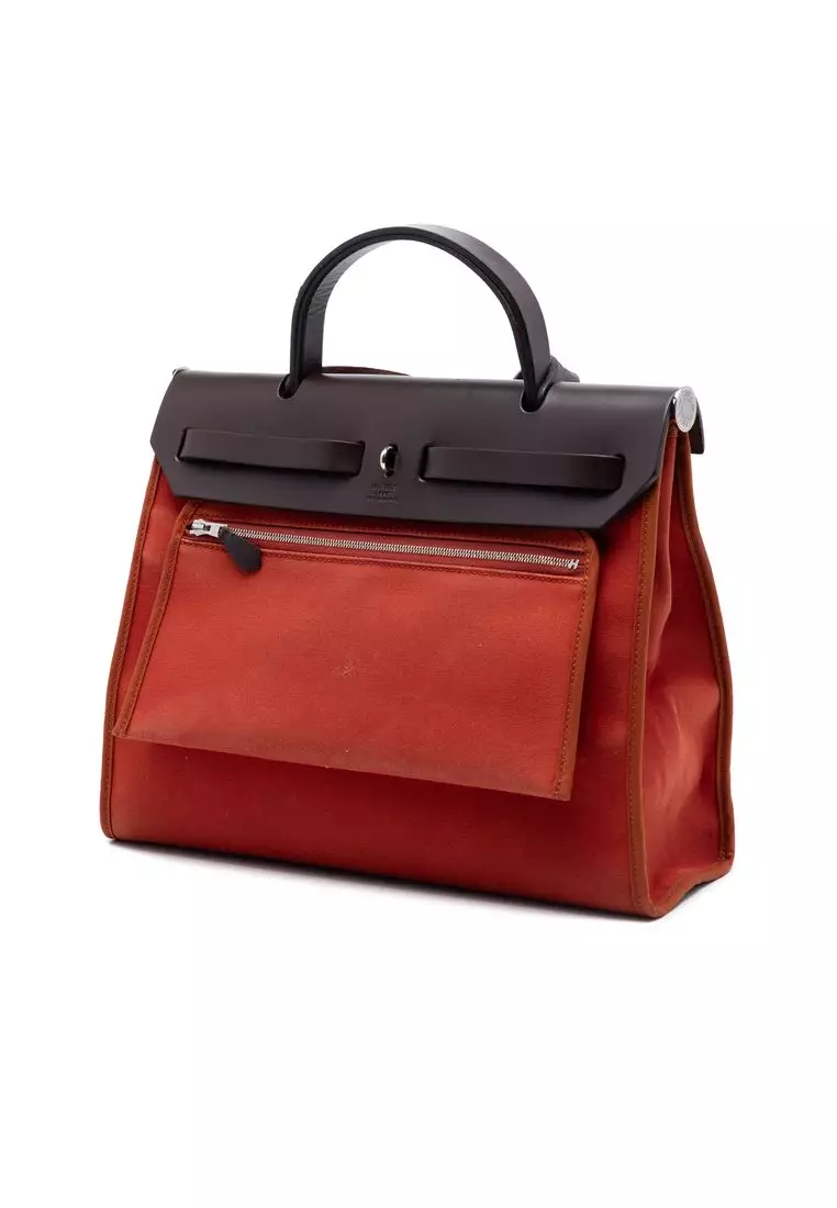 Pre-Loved Hermès Toile Herbag Zip 31