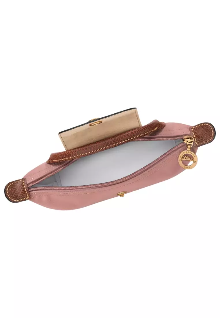 Longchamp Le Pliage Original Pouch With Handle Pink Tea