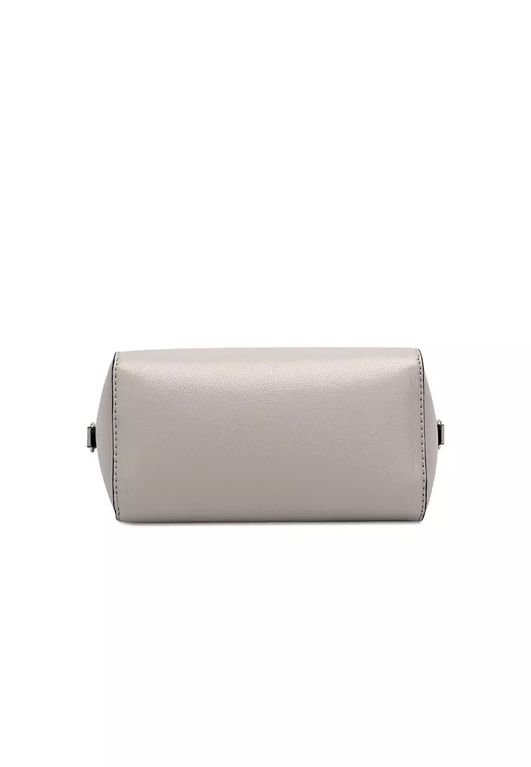 Women's Twist Lock Top Handle Bag / Sling Bag / Crossbody Bag (手拿袋 / 斜孭袋) - 米黃色