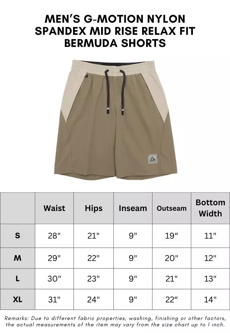 Men's G-Motion Nylon Spandex Mid Rise Relax Fit Bermuda Shorts