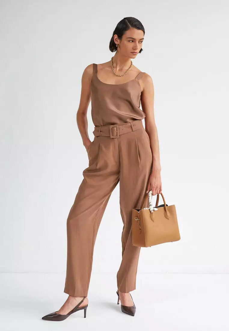 Hazel Belted Tapered Pant