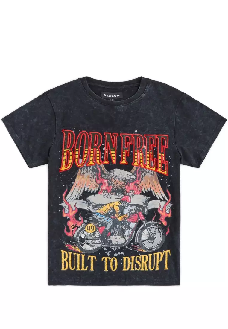 NYC Streetwear - Born Free Short Sleeves Tee - Black